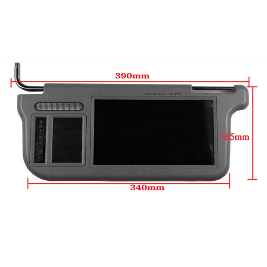 9 inch Left Side Car Video Sunvisor Screen Lcd Monitor With Rear View Mirror For DVD/VCD/GPS/TV Input Signal Rearview Camera | Автомобили