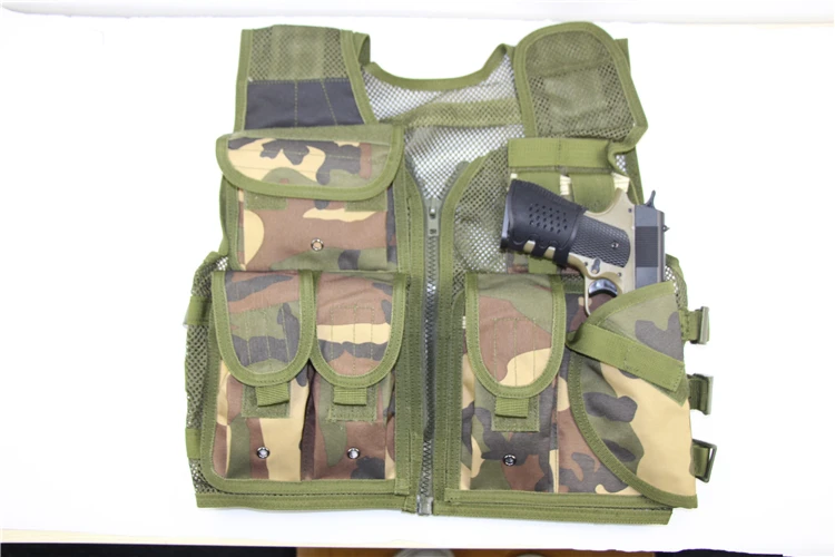 Тактический военный Molle сетчатый жилет Многофункциональный Открытый регулируемый камуфляж черный Быстросохнущий рыболовный жилет охотничья куртка одежда