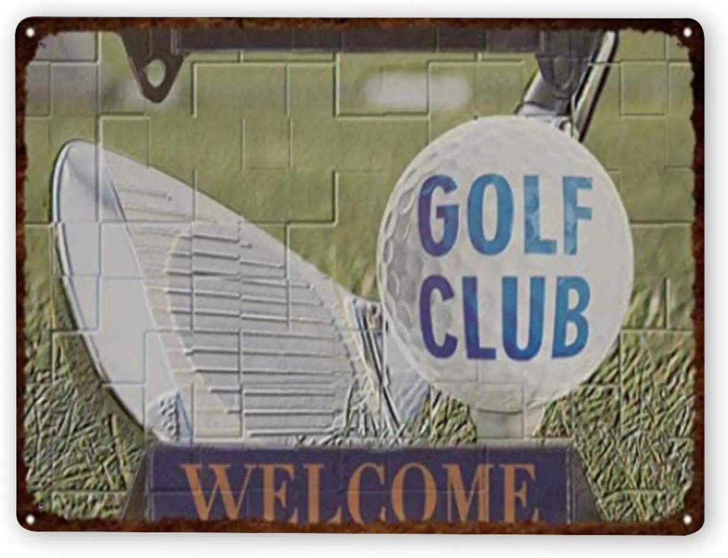 

Welcome to The Golf Club Vintage Metal Tin Signs, Retro Art Tin Sign Decorations Plaque fo Bars Club Cafe Home Kitchen Re