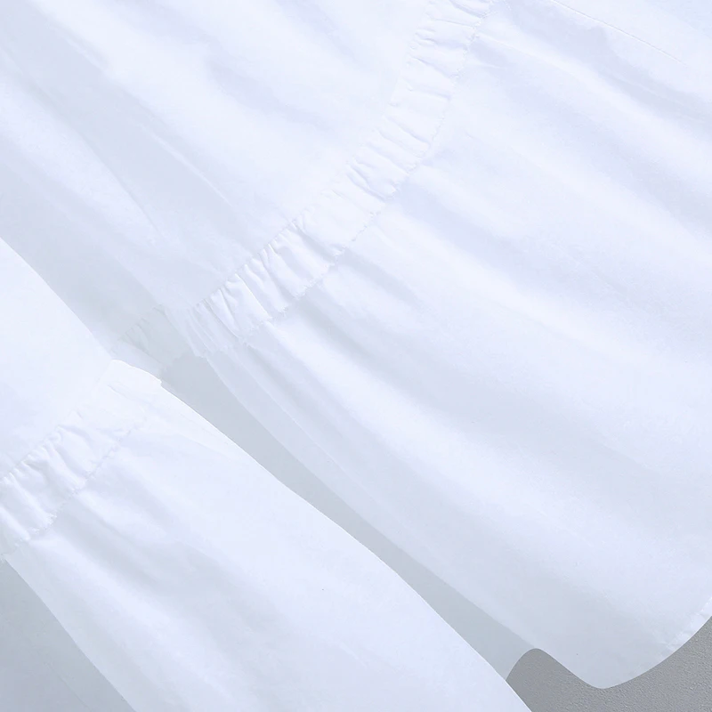 

Women Fashion Embroidery Oversized Collar White Mini Dress Vintage Short Sleeve Summer Female Dresses Vestidos