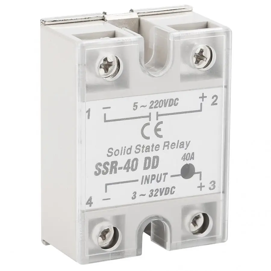 

SSR-40 DD 40A 5-220VDC Solid State Relay For Industrial Automation Process Temperature Controller