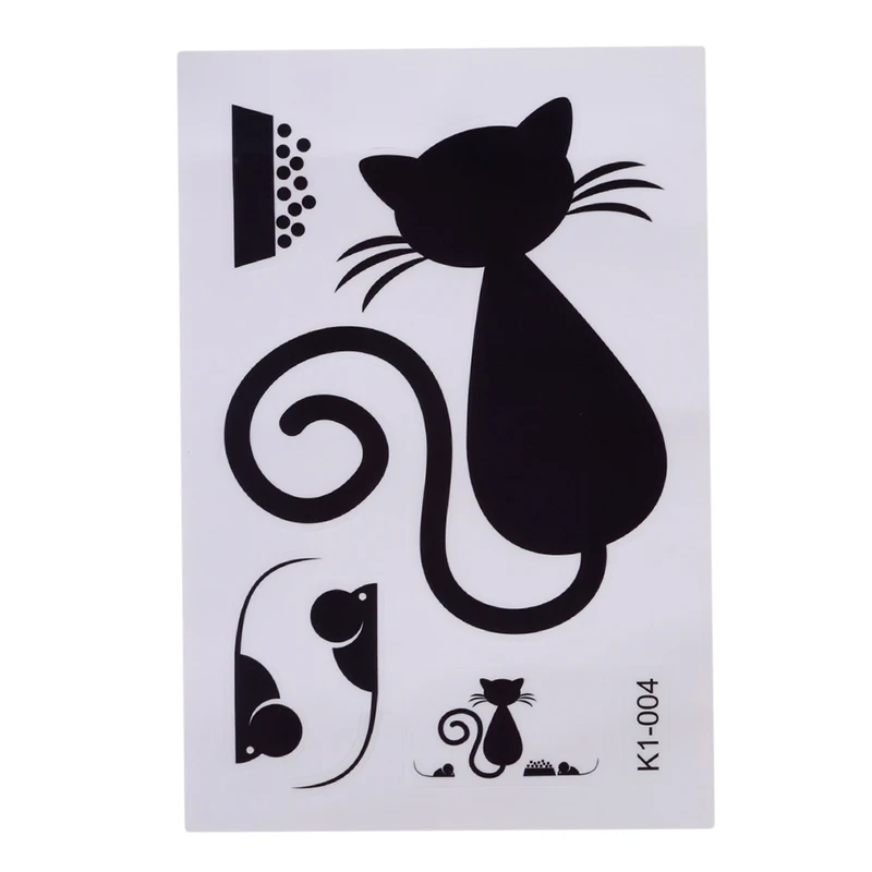 DIY Creative Black Cat Love Cartoon Removable Switch Stickers Decal Socket Paste PVC Wall Sticker Home Decor | Дом и сад