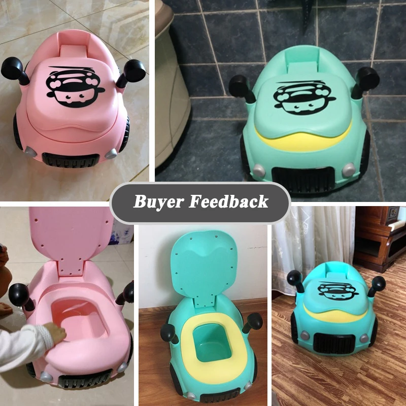 Babyinner 39*36*45cm Baby Toilet Comfortable PU Cushion Training Seat Cartoon Car Infant Potty Multifunction Close Stool | Мать и ребенок