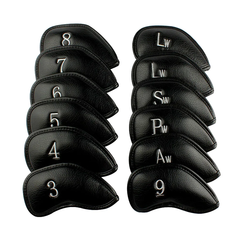 Black PU Leather Golf Putter Head Covers Club Cover Protective and Durable ZJ55 | Спорт и развлечения