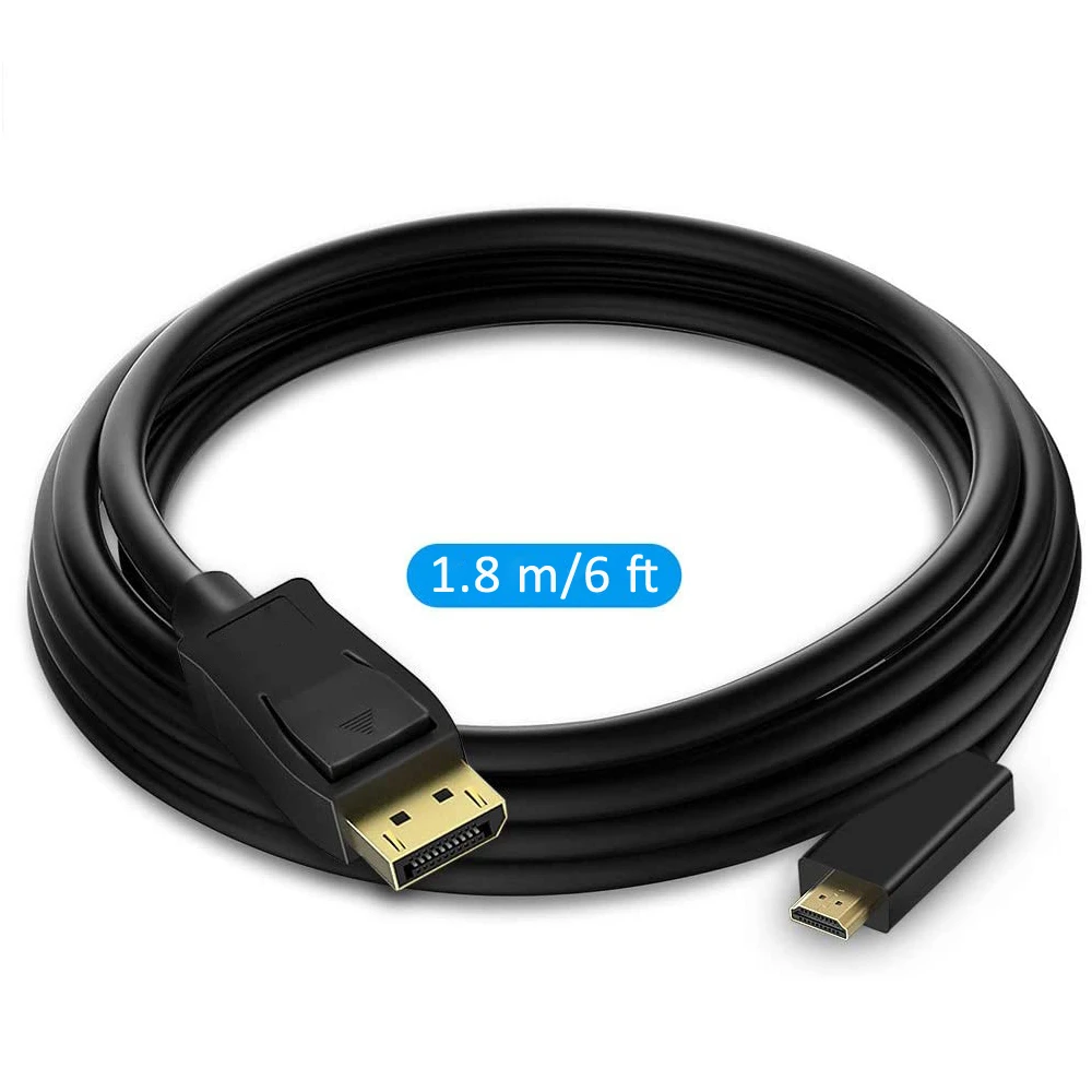 Лучший кабель DisplayPort к HDMI 2020 4K DP 1080P 60 Гц конвертер 1 2 0 для PS4 проектора ноутбука ПК |