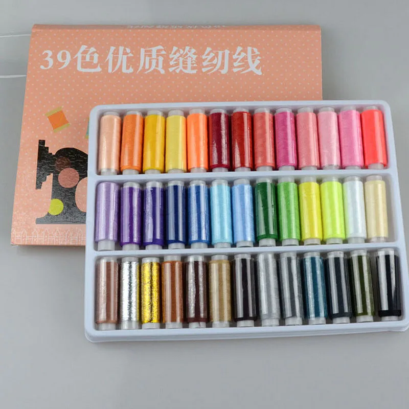 

39 Pcs/Set Colorful Sewing Thread Durable Sewing Threads For Hand Machines Spolyester Thread Strong