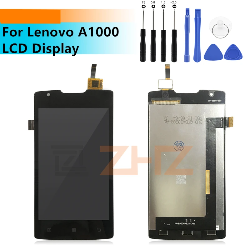 Для Lenovo A1000 ЖК-дисплей + сенсорный экран дигитайзер в сборе Замена для ЖК