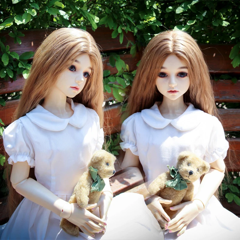 

3 4 6 Points BJD SD DD Doll Clothes White Dress With Socks Free White Anti-Fouling Cotton Dress New Style