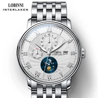 switzerland wrist watch lobinni men watches seagull automatic mechanical clock sapphire fashion relogio masculino l1023b 8