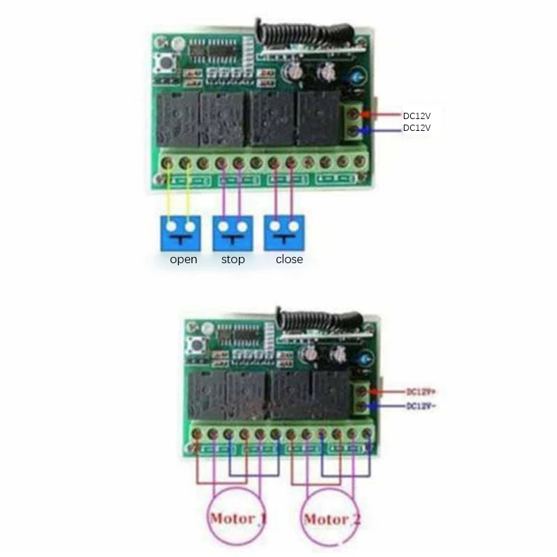 DC 12V 4CH Channel 433Mhz беспроводной пульт дистанционного управления переключатель 2