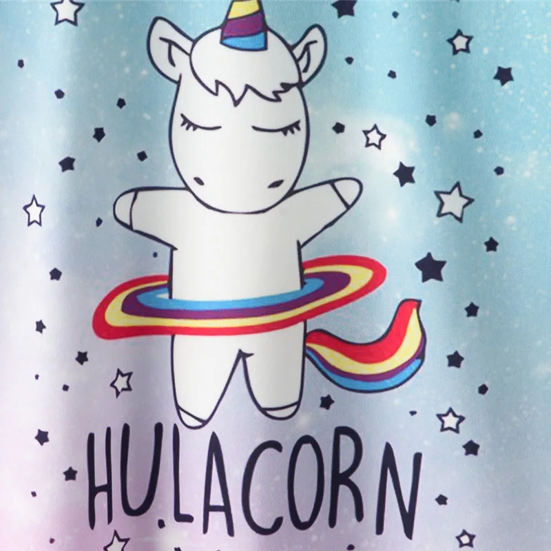 2018 футболка в стиле Харадзюку с надписью I Am Hulacorn милые стильные кроп топы принтом