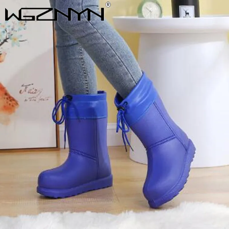 

Сапоги женские теплые из ЭВА, теплые зимние ботинки, легкие утепленные цветные водонепроницаемые, моющаяся обувь для сада и мотоцикла