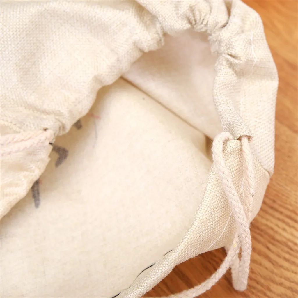 New Large Linen Gift Bag Christmas Apple Candy Decorations For Home Storage | Дом и сад