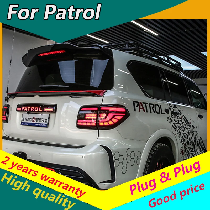 

KOWELL Car StylingFor NISSAN Patrol 2012-2018 taillight Royale LED rear lamp with dynamic turn signal and DRL