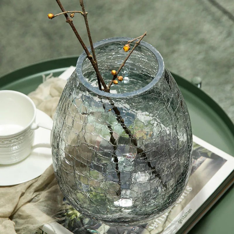 Nordic Luxury Glue-etched Glass Flower Vase Home Decoration Modern Art Plant Holder Desk Hydroponics Room Decor | Дом и сад