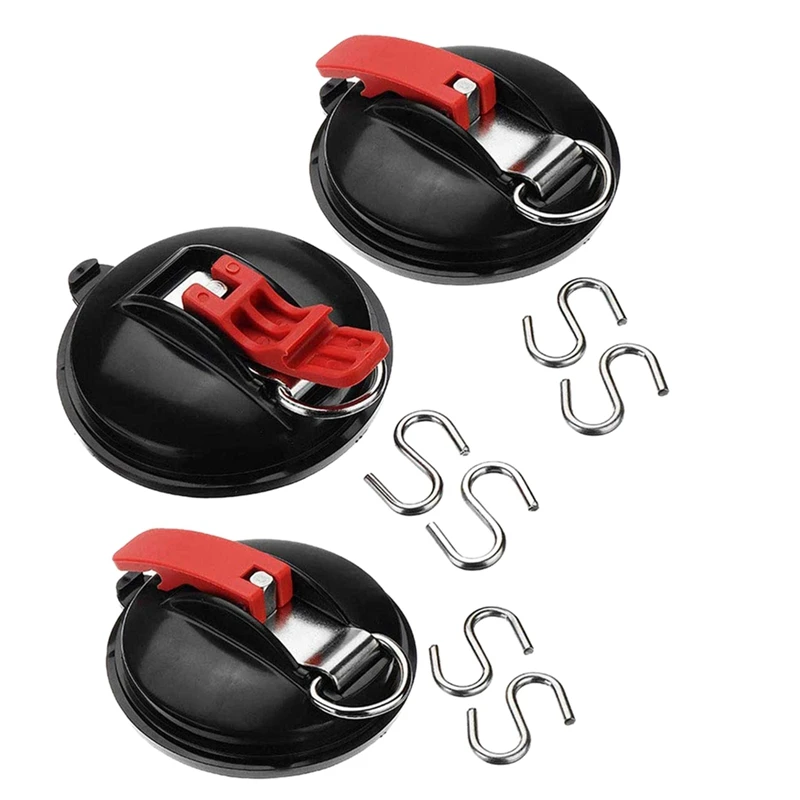 

3 шт. Автомобильная присоска с крючком, ремень на присоске, якорный тент, складной вакуумный кемпинг для домов на колесах, кемпинга, дома, мас...