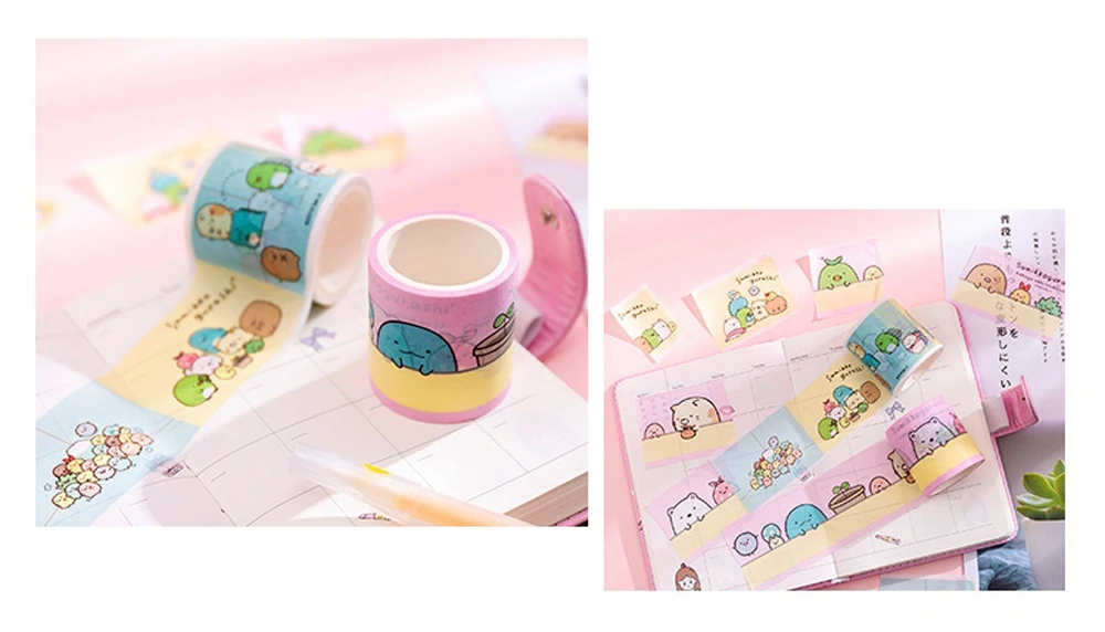1 шт. милый бант Sumikko Gurashi супер лента Bullet Journal васи клейкая лента DIY Скрапбукинг наклейка этикетка Маскировка