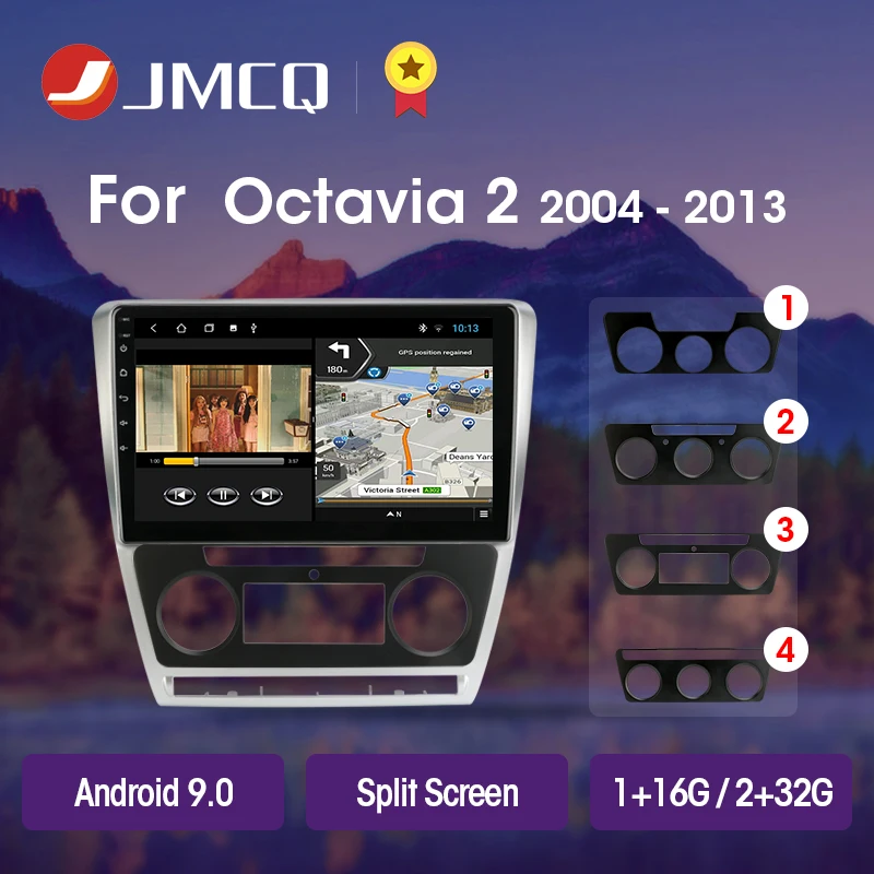 Автомагнитола JMCQ T3L PLUS для SKODA Octavia 2 A5 2008 2013 мультимедийный видеопроигрыватель с