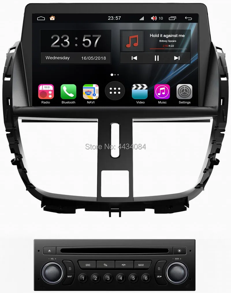 Автомобильный аудио стерео gps Ouchuangbo для Peugeot 207 поддержка 8 ядер usb swc mirror link Wi Fi S300