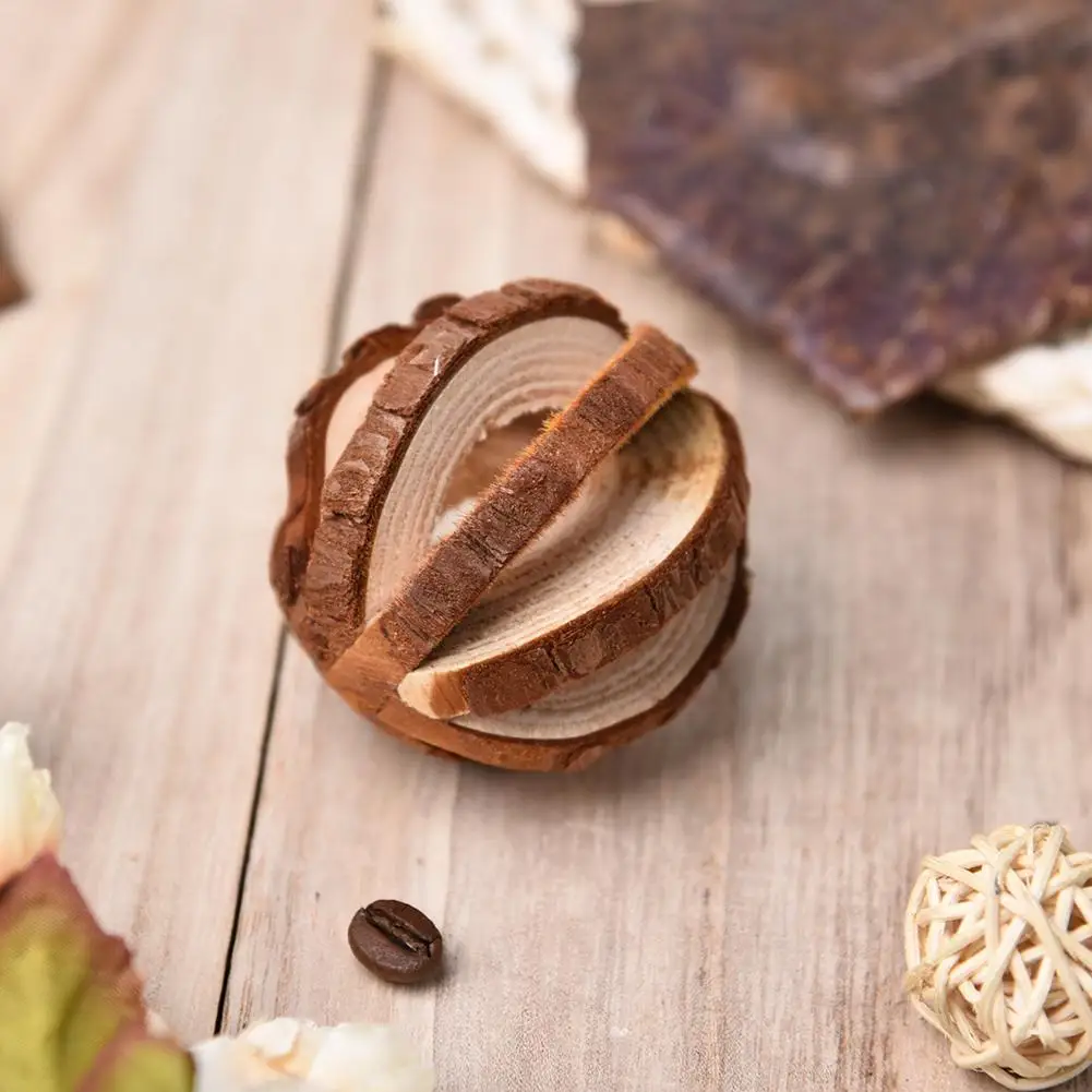 Жевательные игрушки для питомцев из натурального дерева хомячок мяч арбуз с