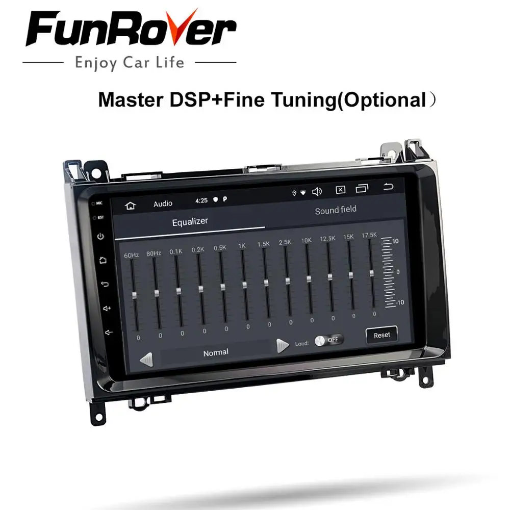 Funrover Автомобильный мультимедийный плеер Android 9.0 2 Din gps Авторадио для Mercedes Benz B W245 B150