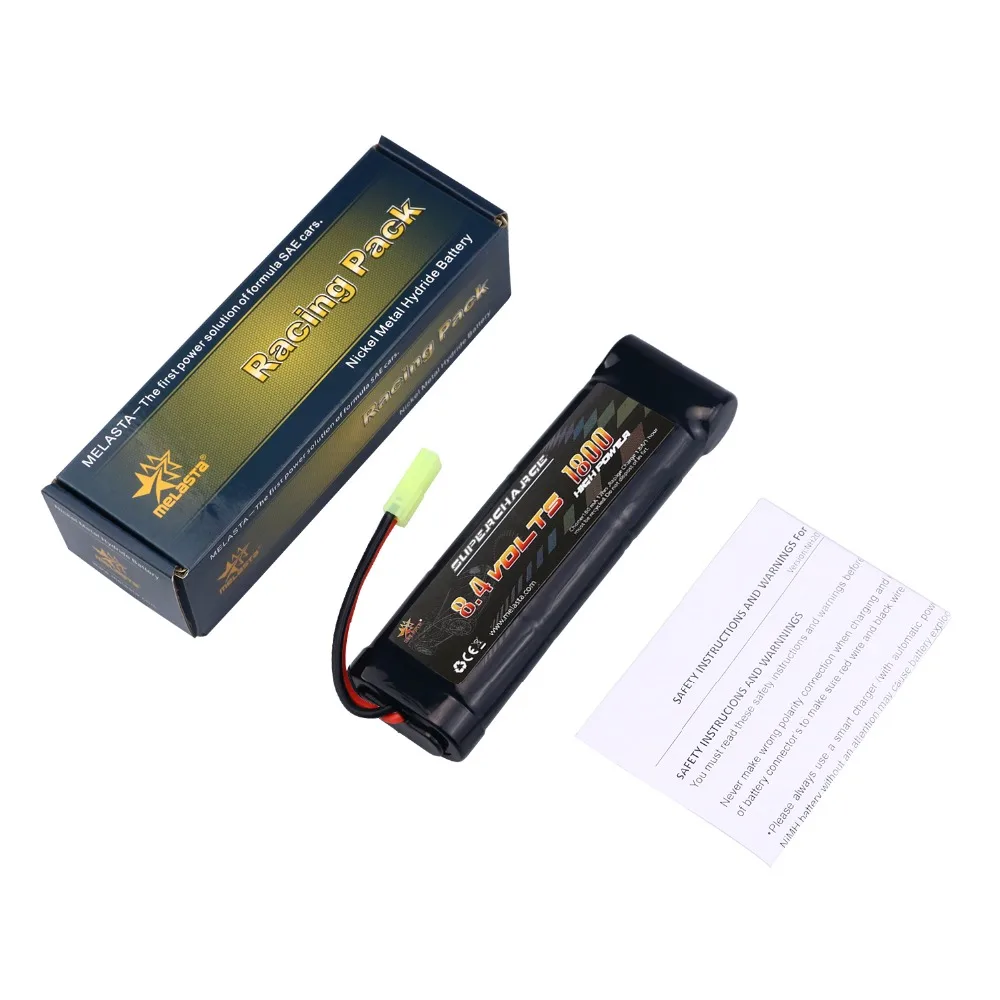 

8.4V 1800mAh Ni-MH High Power Battery Packs with Mini Tamiya Connectors Discharge Connector for RC Toys Tank Car Airplane