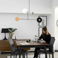 modern designer creative chandelier minimalist office studio led chandelier dining room bedroom living room art lighting fixture