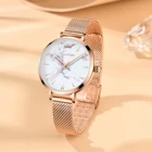 Новинка 2021, женские часы с роскошным мраморным циферблатом, наручные часы для девочек, водонепроницаемые, зеркальные, стеклянные украшения, женские часы с релоготипом