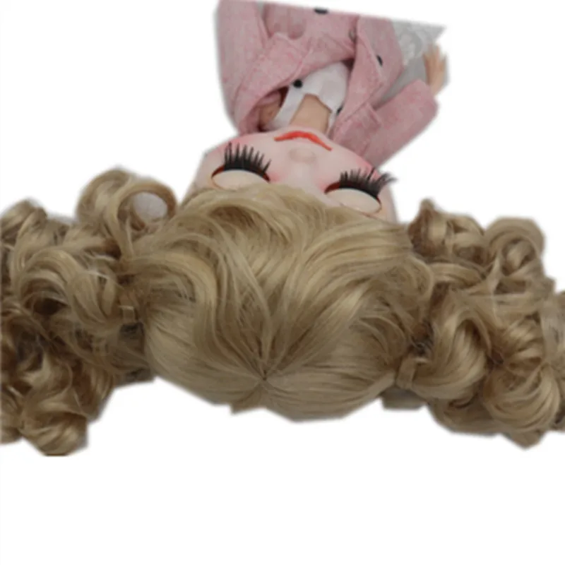 Парик blyth для шарнирной куклы двойной лошадиный волос каштановый от 9 до 10 дюймов |