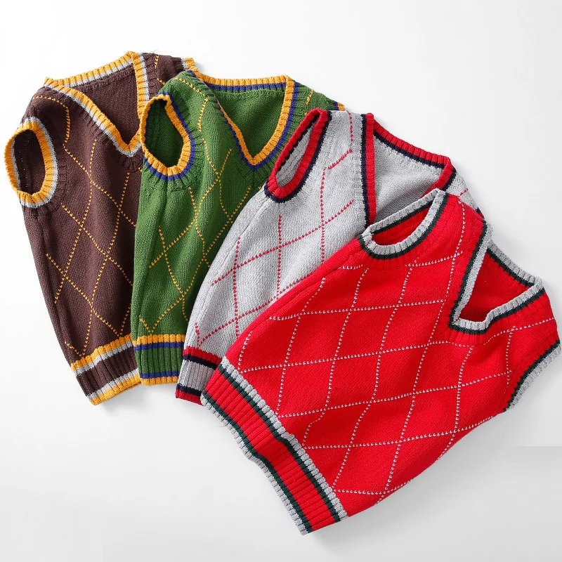 

EuerDoDo Children's Vest For Boy Cotton Spring Autumn Clothes Baby Boys Warm Outerwear Knitted Waistcoat Toddler Kids Coats
