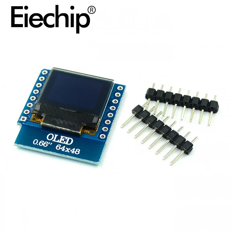 Модуль 0 66 дюйма привода IC SSD1306 плата IIC/I2C 64*48 белый ЖК экран OLED дисплей для Adunio Wemos D1