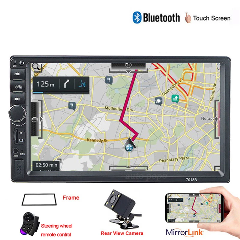 Автомагнитола 2 din универсальные модели автомобилей сенсорный экран 7 дюймов