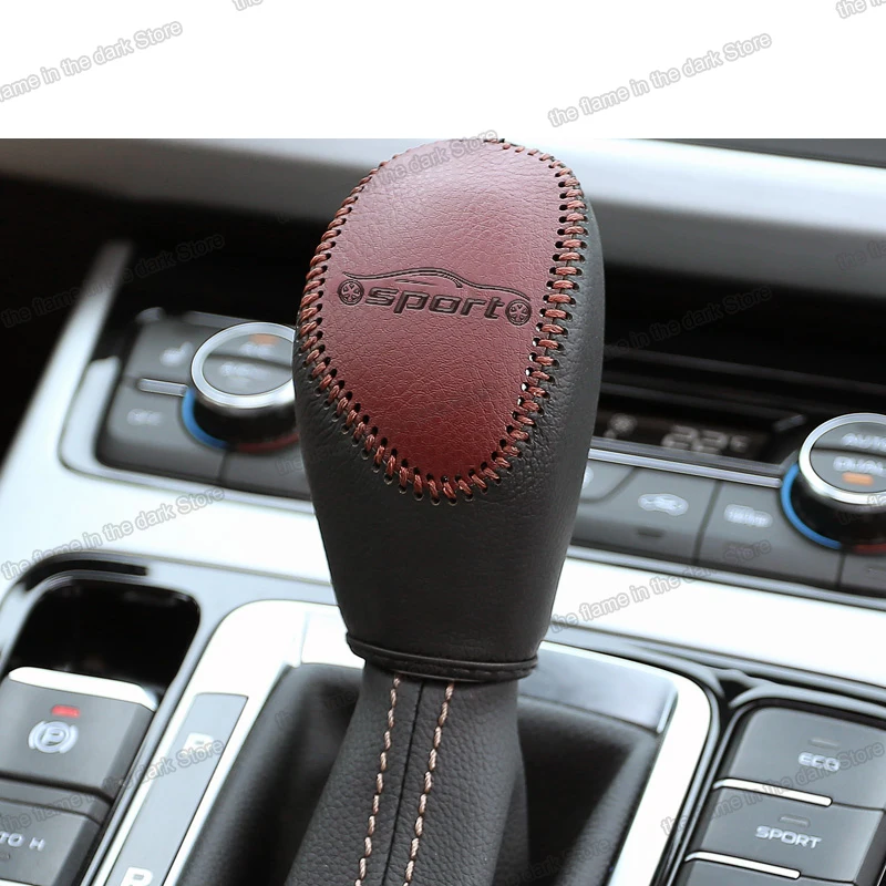 

Lsrtw2017 Leather Car Gear Lever Cover for Geely Boyue Emgrand Atlas 2016 2017 2018 2019 2020 Interior Accessories shift knob