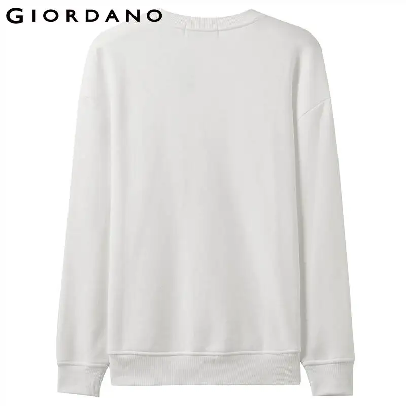 Giordano мужской джемпер с круглым воротом и длинными рукавами на передней части