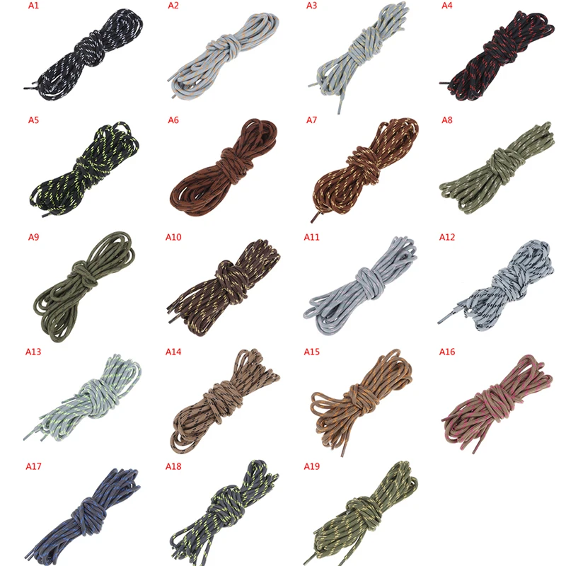 2 пары 120 см двойные круглые полосатые шнурки для обуви унисекс кружевные ботинки