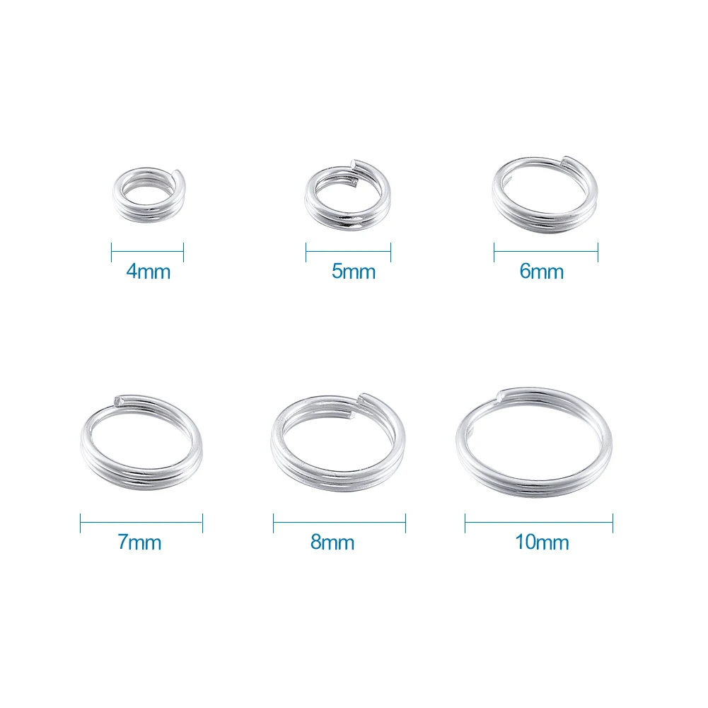 1 коробка Железные украшения двойной прыжок кольца 4/5/6/7/8/10 мм закрытый Разделение