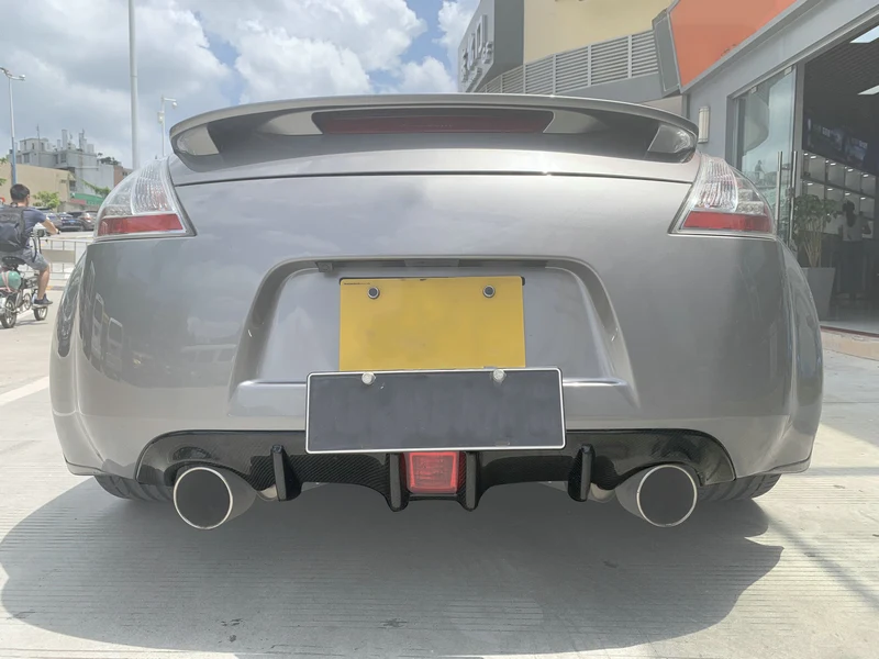 Для Nissan 09 года Z34 370Z тюнинг углеродного волокна задний бампер диффузор гоночный бампер для губ комплект обшивки спортивный спойлер крышка