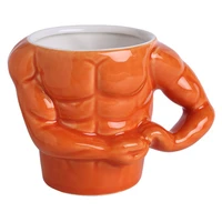 creative muscle man bodybuilding porcelain coffee mug porcelain ceramic milk cup birthday gift