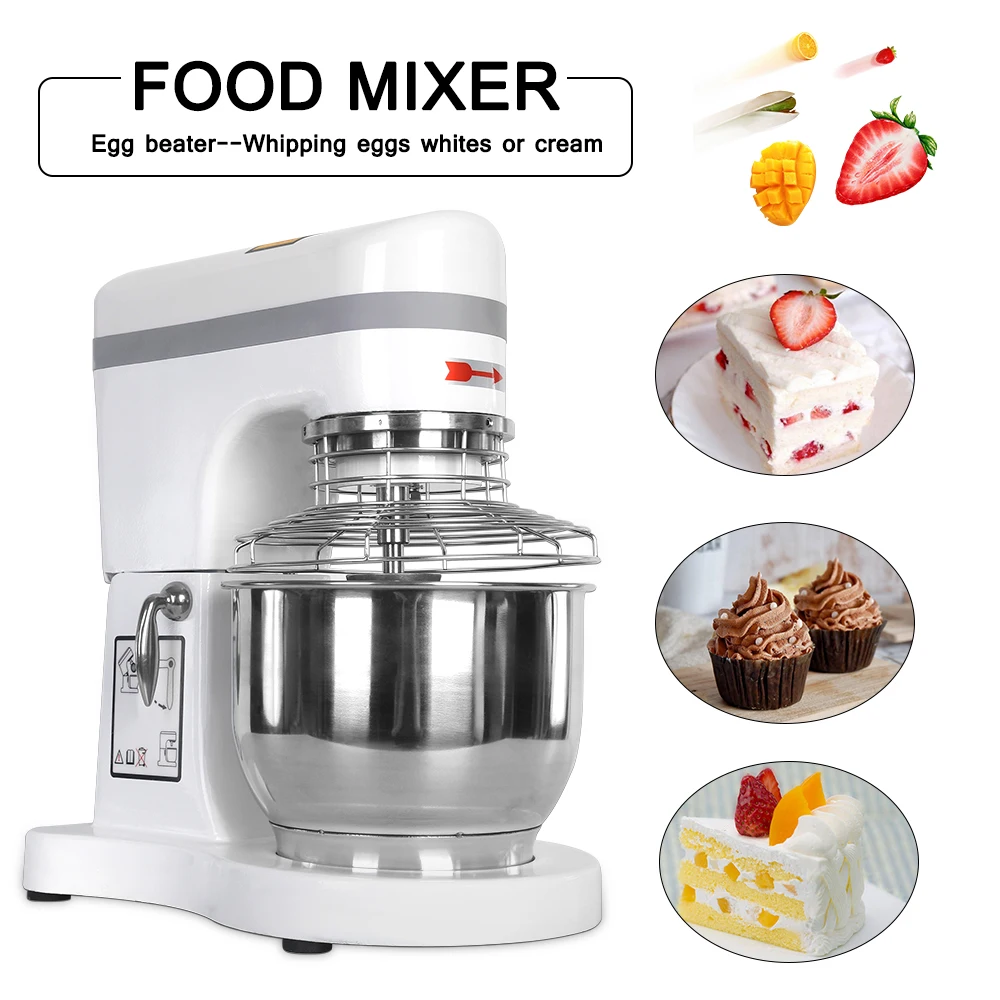 

GZKITCHEN Electric 5L Food Mixer Professional Food 10 Stepless Speed Commercial Dough Mixer Cream Mixing Machine