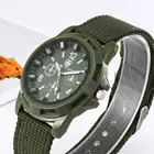 Мужские часы 5 шт.компл., популярные модные армейские военные спортивные часы с холщовым ремешком, кварцевые часы, мужские часы, Прямая поставка