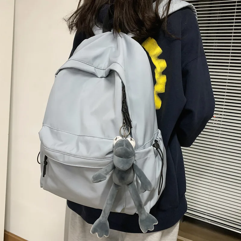 

NEW Large-capacity College School Bag Female Korean Version Harajuku Ulzzang High School Student Solid Color Backpack Backpack