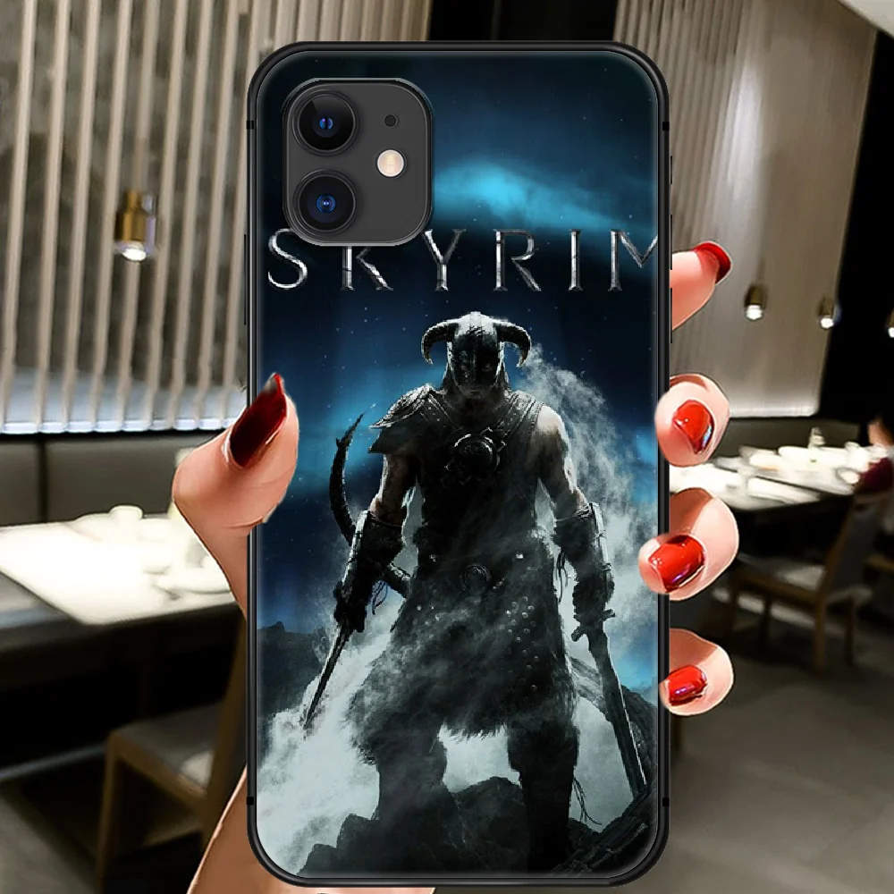 Чехол для телефона Skyrim Dragon Slaying Game чехол IPhone 5 5s se 2 6 6s 7 8 12 Mini Plus X XS XR 11 PRO MAX black Hoesjes |