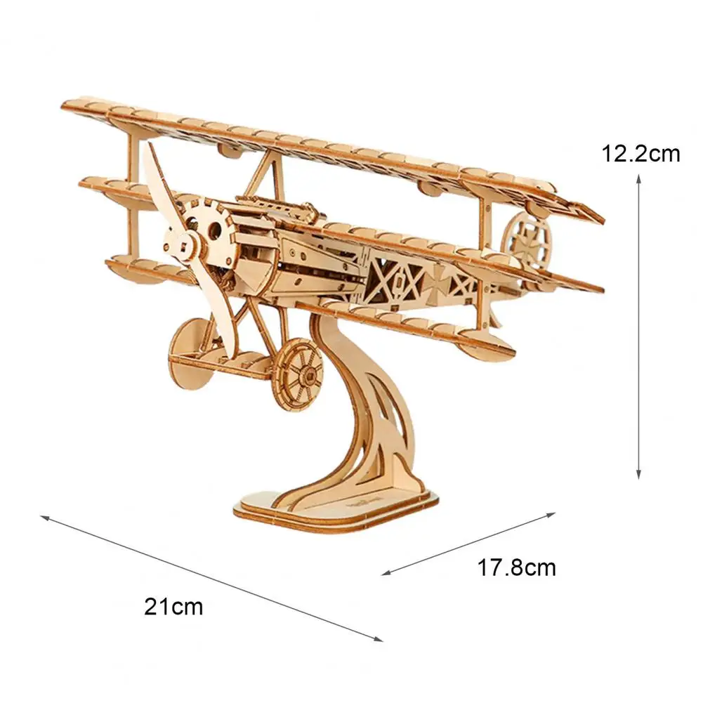 

Airplane Design Assembled Model Hands Craft DIY 3D Wooden Puzzle Jigsaw Toy Kids Educational Toys for Children Gifts