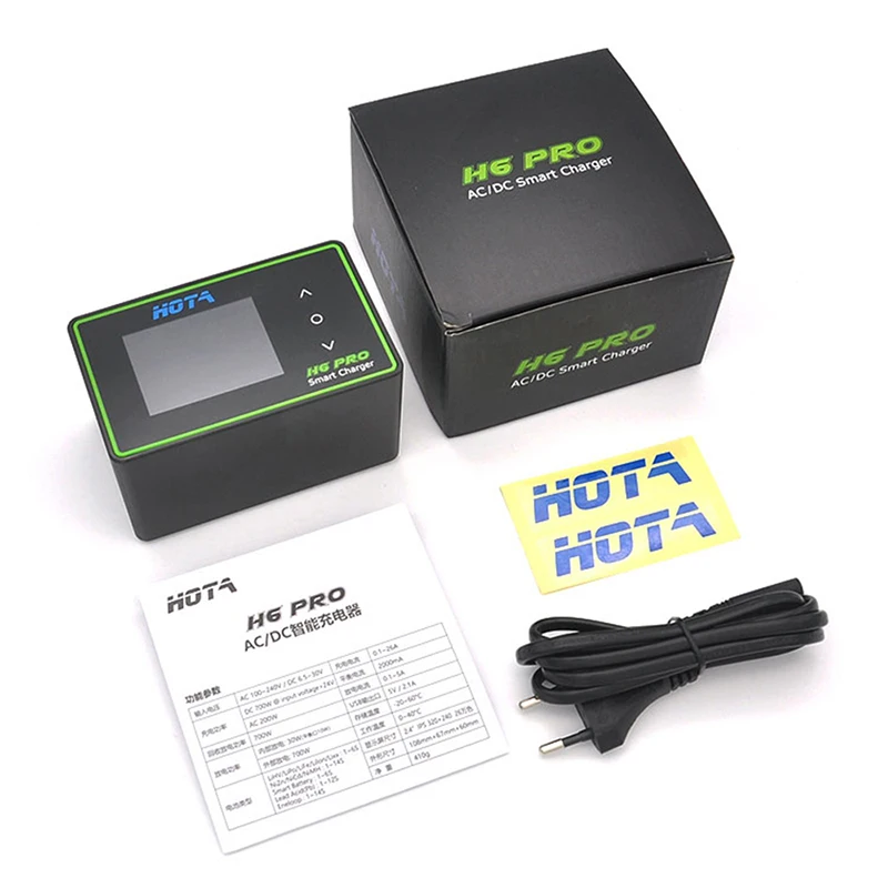 HOTA H6 Pro DUO AC 200 Вт DC 700 26A зарядное устройство для 1 6S Lipo батареи FPV гоночный Дрон