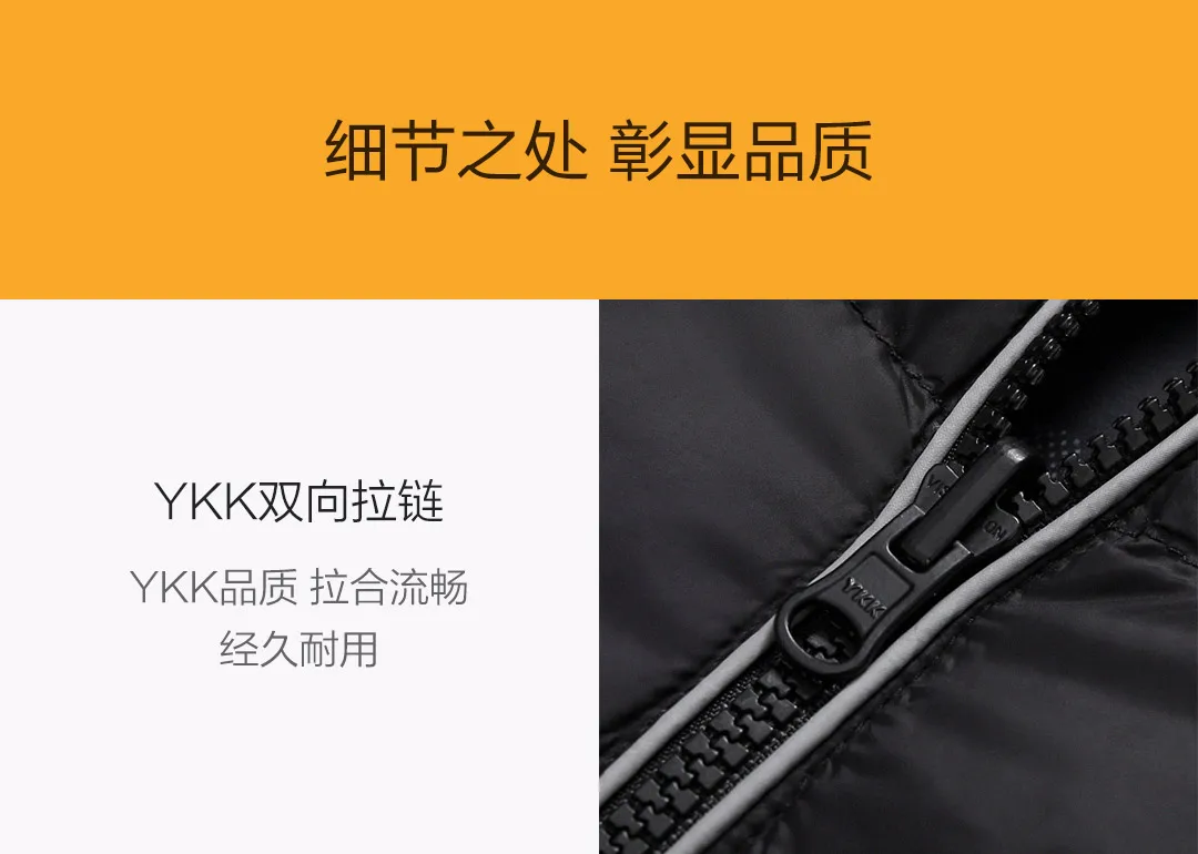 Xiaomi ULEEMARK Smart Fever куртка с хлопковой подкладкой, двухсторонняя одежда 3,0 Для мужчин, пуховик на утином пуху интеллигентая(ый) Контроль температуры 3 уровня регулировки скорости