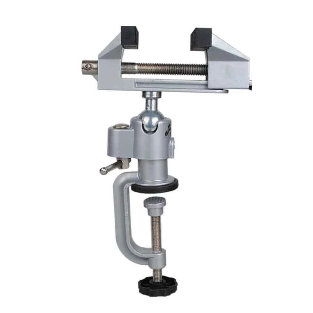 

360 Degree Bench Clamp Vises Grinder Holder Drill Stand for Rotary Tool Craft Model Building In Stock