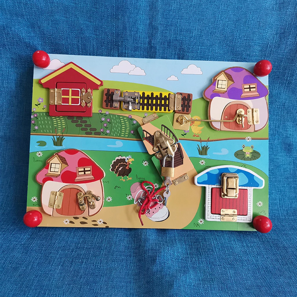 

Montessori Busy Board- Sensory Board - Study Board -Wood Board - Activity Board