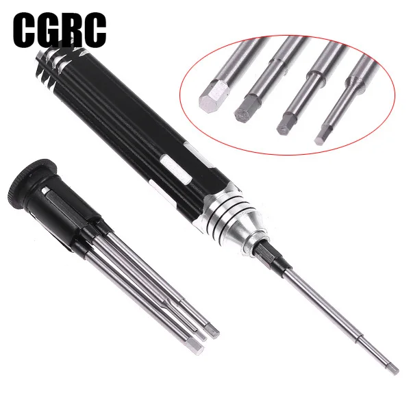 

4 In 1 Hexagon Head Screw Driver High Quality Tools Set Kit H1.5 H2.0 H2.5 H3.0 Mm for RC Helicopter Car Tools P0.1