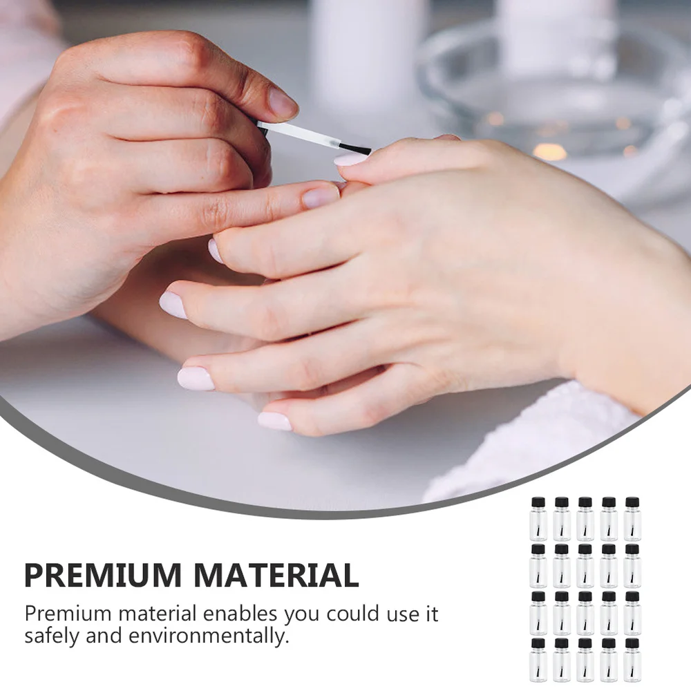 

20pcs 20ml Transparent Nail Polish Bottles Nail Polish Dispenser Bottles