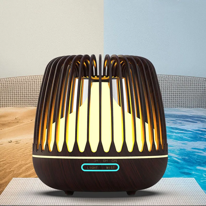 

Creative Birdcage DC24V Essential Oil Aroma Diffuser Desktop Night Light Water Mist Maker Remote Control Time Setting Humidifier